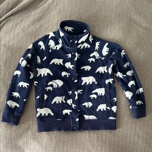 Navy Polar Bear Print Jacket